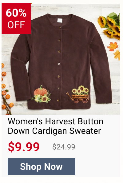 Women's Harvest Button Down Cardigan Sweater