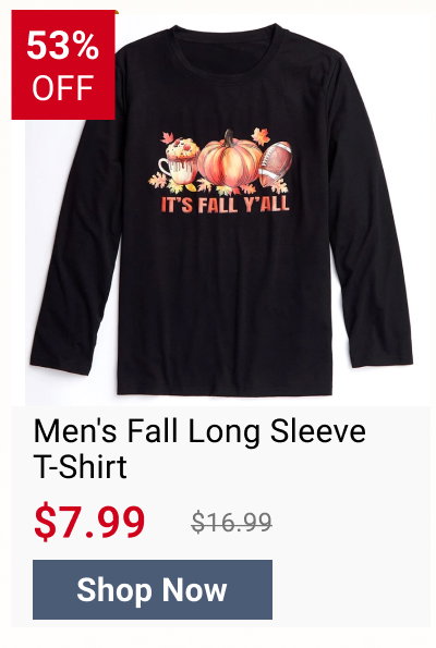 Men's Fall Long Sleeve T-Shirt