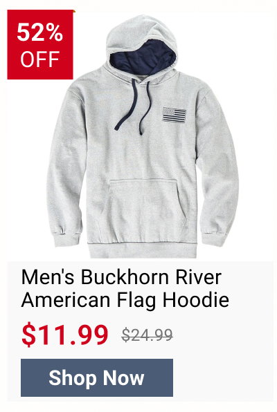 Men's Buckhorn River American Flag Hoodie