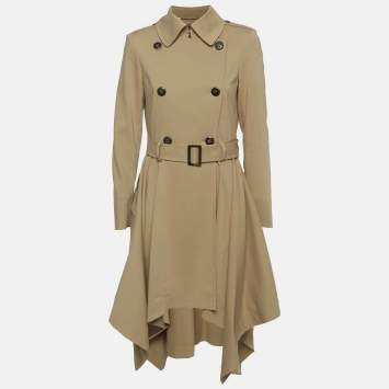 Beige Stretch Cotton Double Br