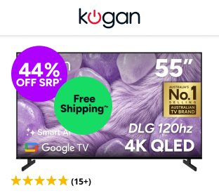Kogan 55" QLED 4K Smart AI Google TV Product Image