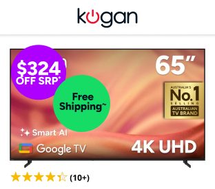 Kogan 65" LED 4K Smart AI Google TV Product Image