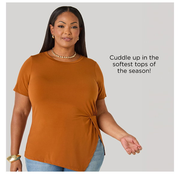 Split Side Stretch Knit Top