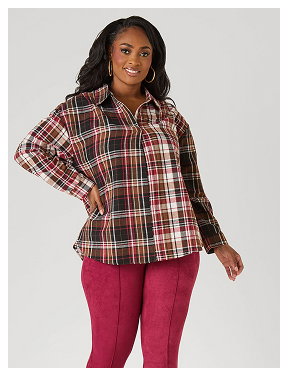 Plaid Flannel Pullover Shirt