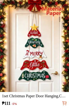 1set Christmas Paper Door Hanging...