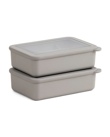 2pk 53oz Bento Snackbox Set | Grey