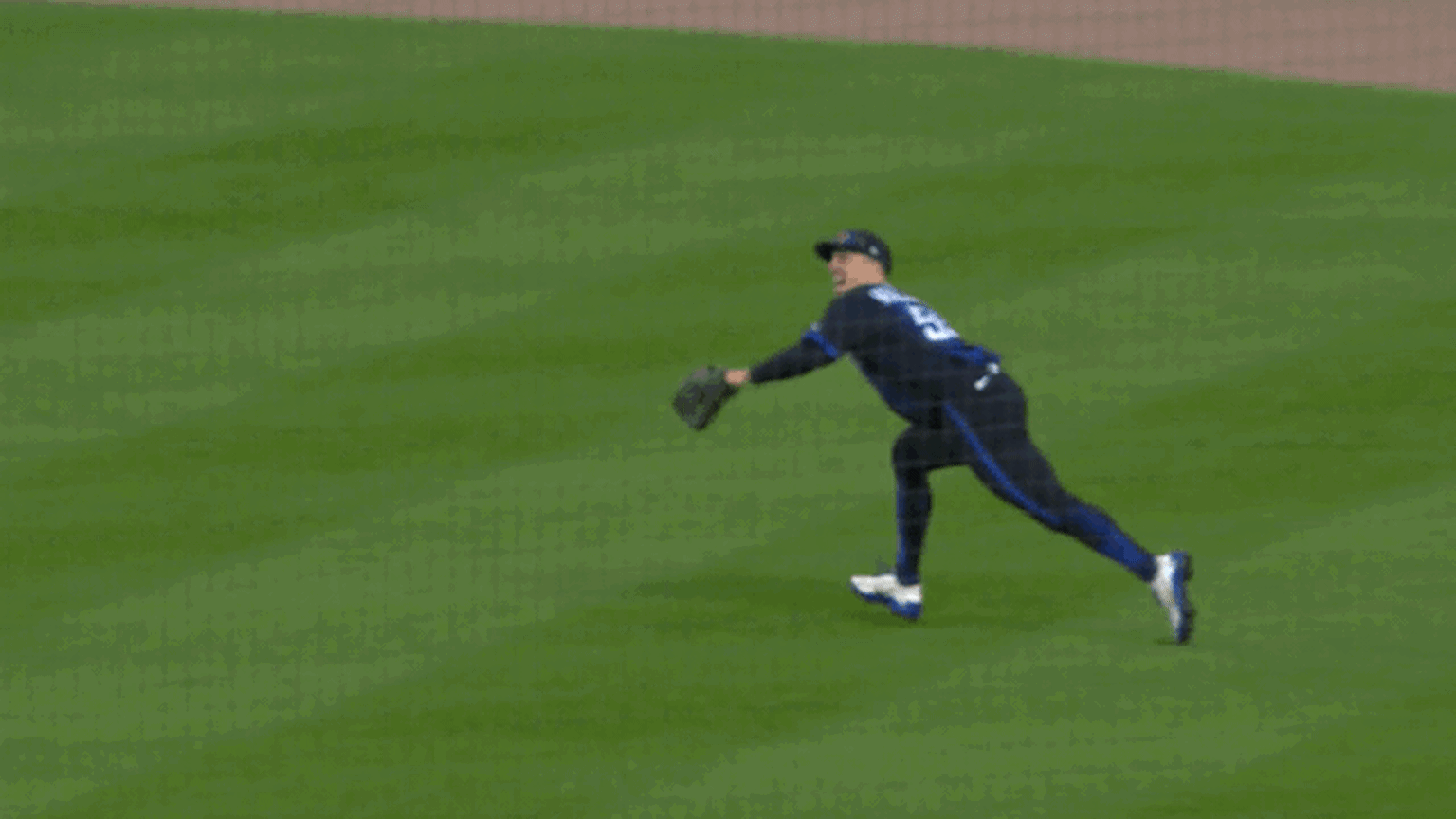 An animated gif of Ben Malgeri making a diving catch