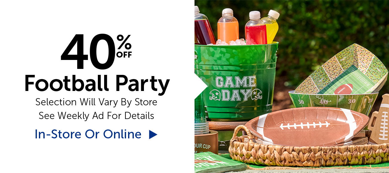Football Party - Selection Will Vary By Store