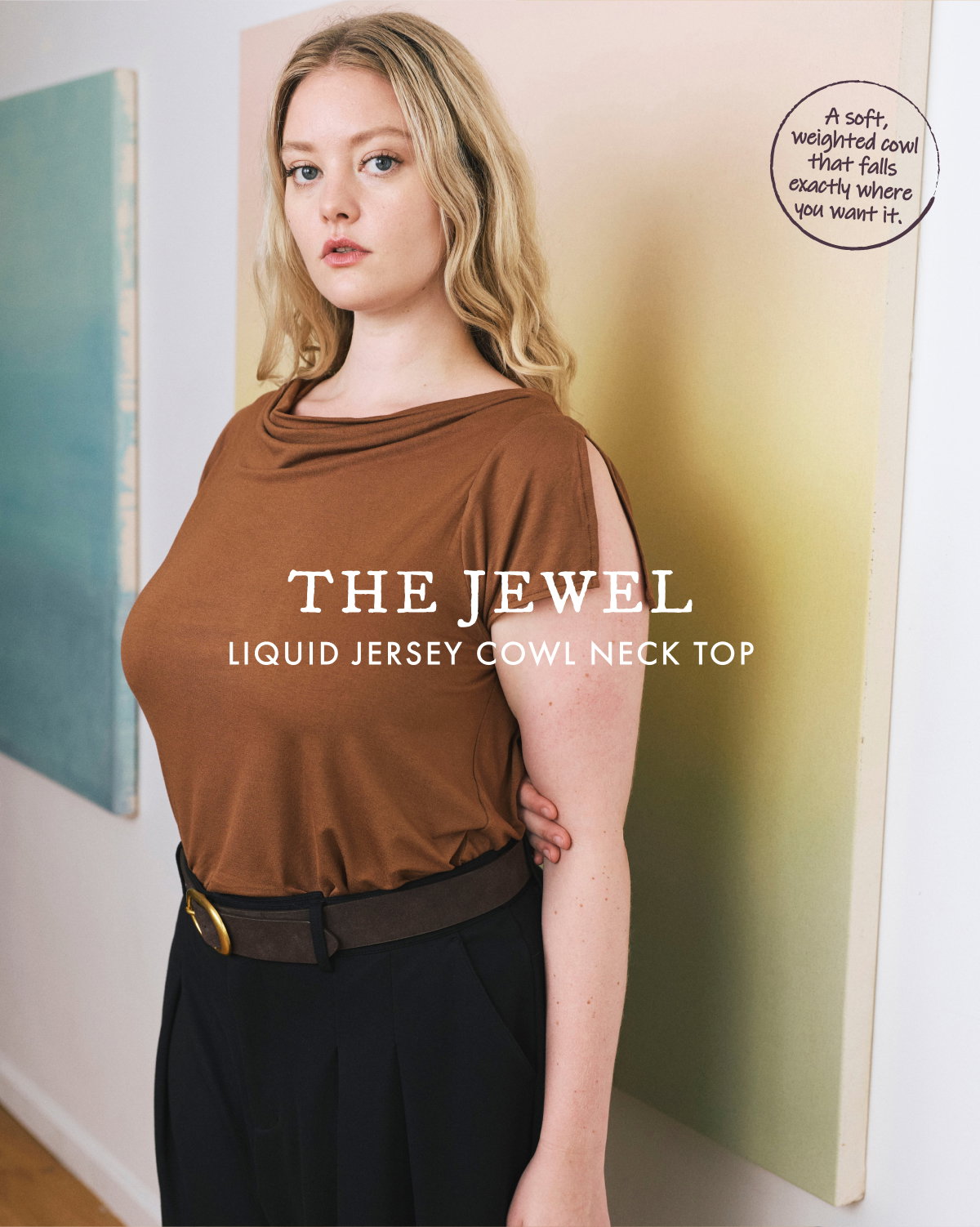 The Jewel - Cowl Neck Top