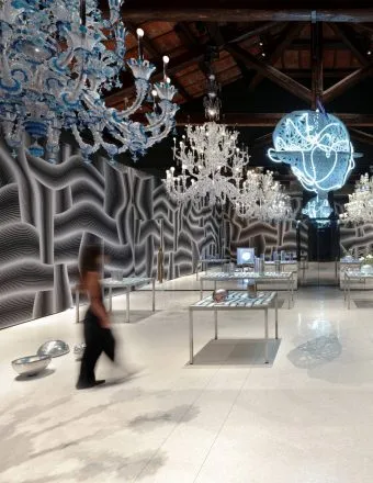 In Venice, Peter Kogler Translates His Digital Vocabulary Into Murano Glass