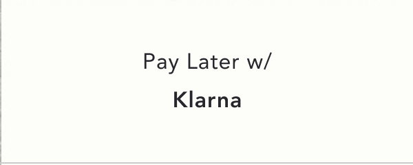 pay later with Klarna