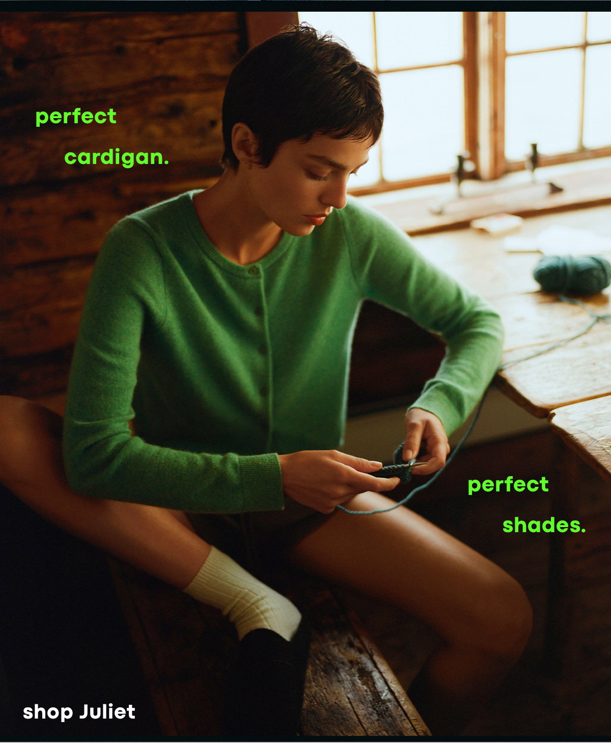 perfect cardigan. perfect shades. shop Juliet