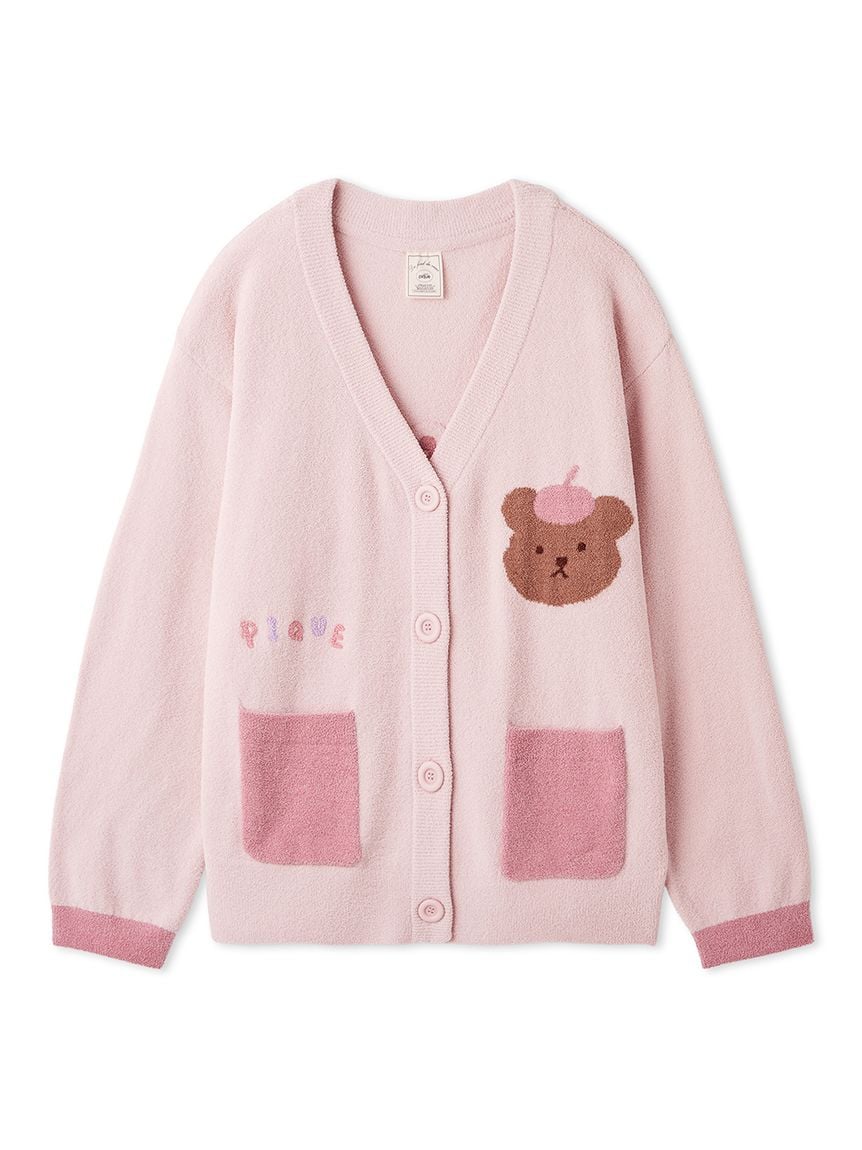 Image of Airy Moco Painter Bear Cardigan