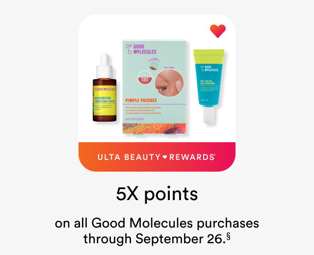 5X points on all Good Molecules purchases through September 26