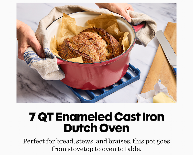 7 QT Enameled Cast Iron Dutch Oven