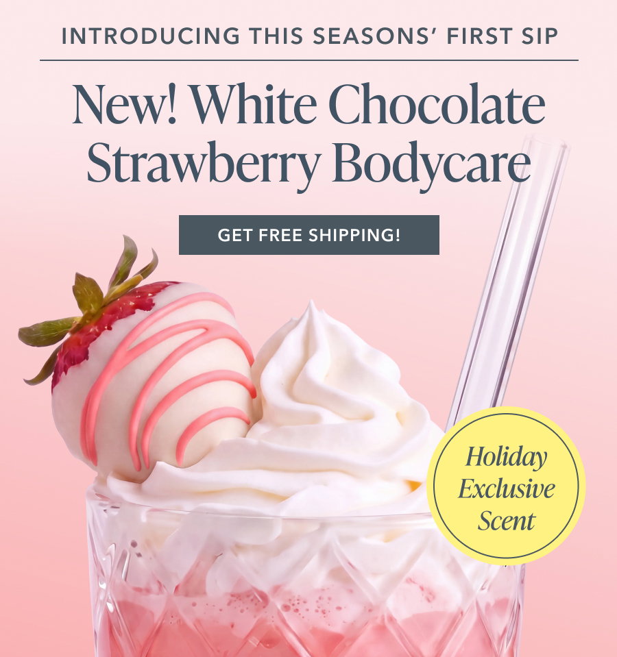 New! White Chocolate Strawberry Bodycare