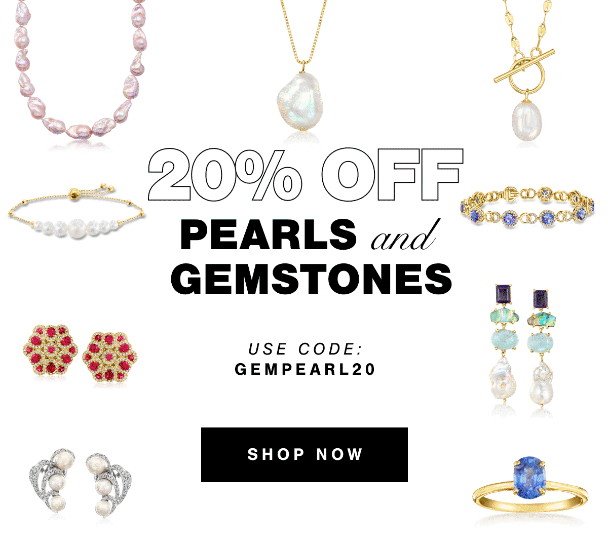 20% Off Pearls and Gemstones | Use code: GEMPEARL20 | SHOP NOW