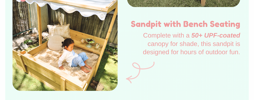 Sandpit With Bench Seating