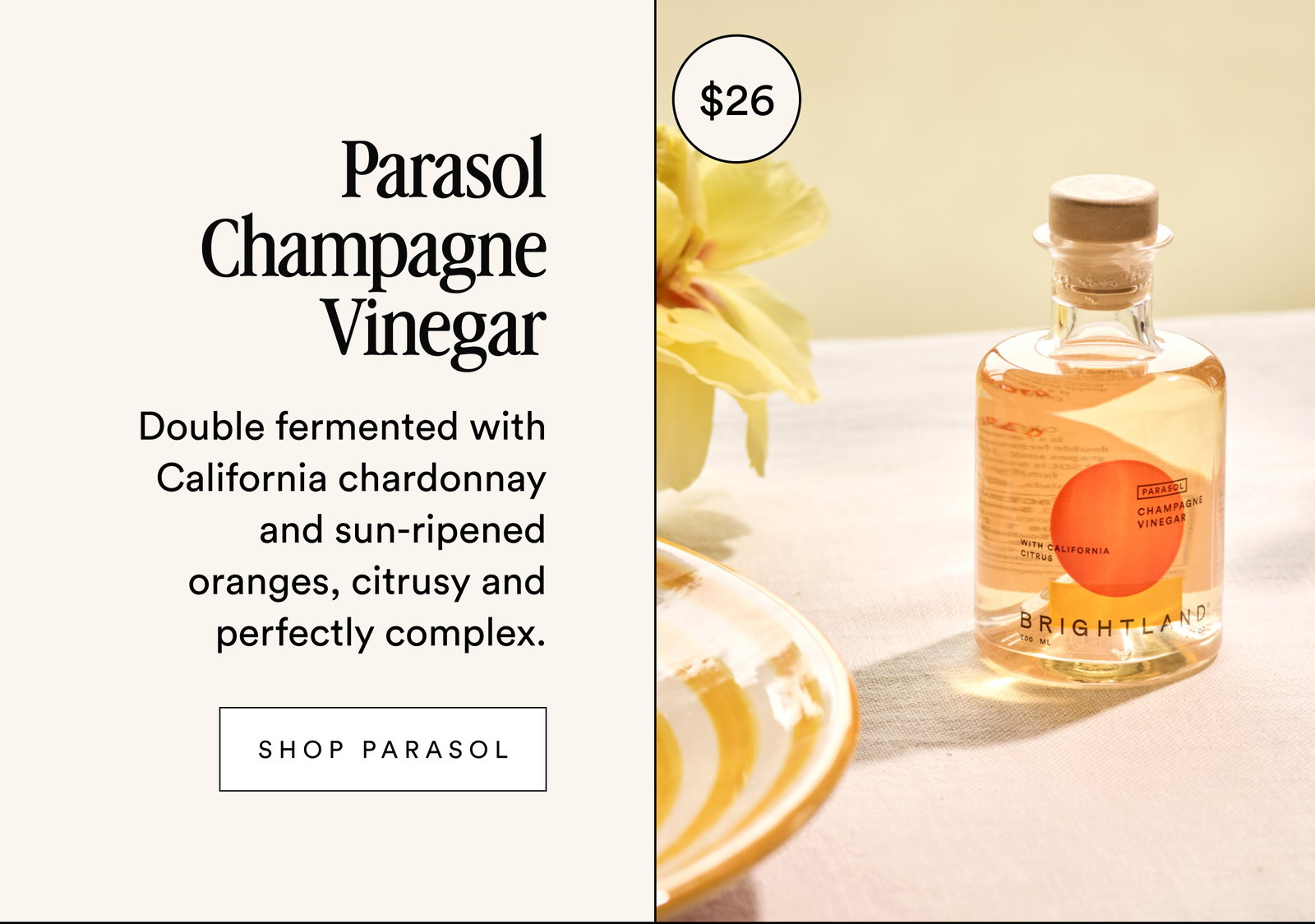 Shop Parasol Champagne Vinegar