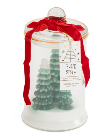 4.94oz Trees And Slow Glass Jar Candle | Size: Pine