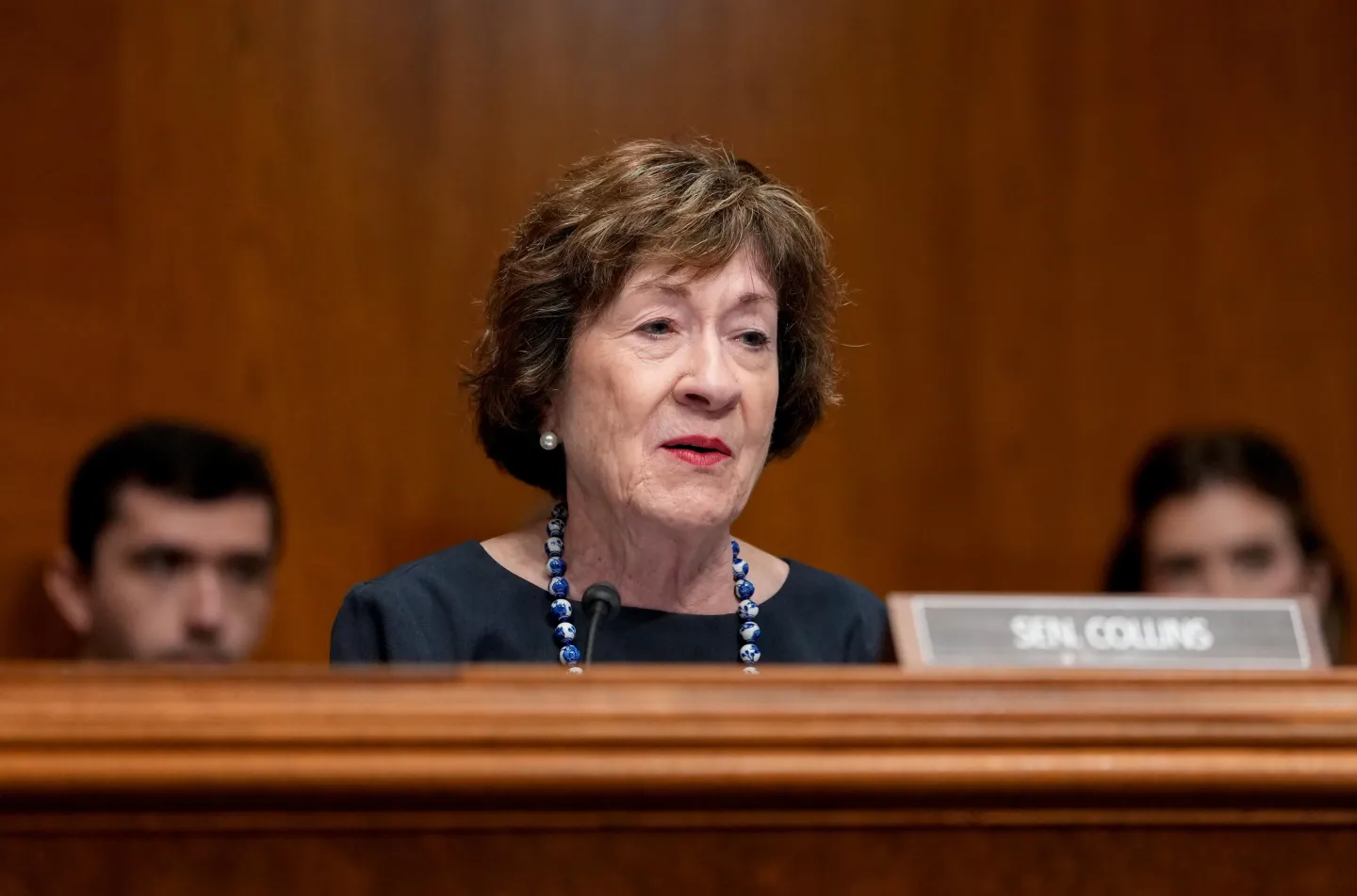 Sen. Susan Collins during a Senate Health, Education, Labor, and Pensions Committee confirmation hearing in Washington, DC, on September 16, 2026. Daniel Heuer/Bloomberg via Getty Images