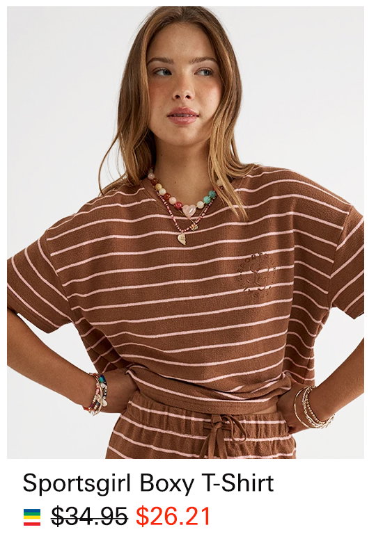 SPORTSGIRL TEXTURED BOXY T-SHIRT