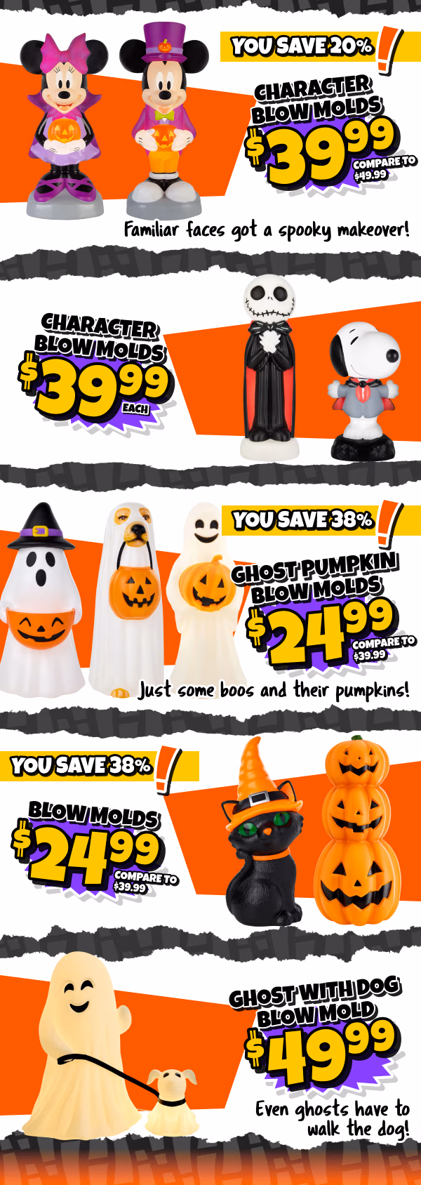 Halloween blow molds