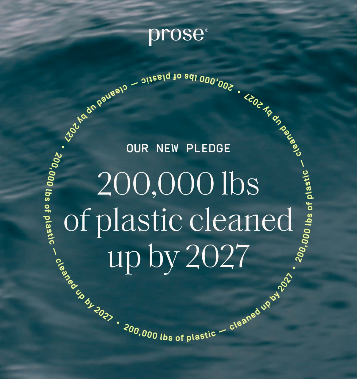 OUR NEW PLEDGE - 200,00 lbs of plastic cleaned up by 2027