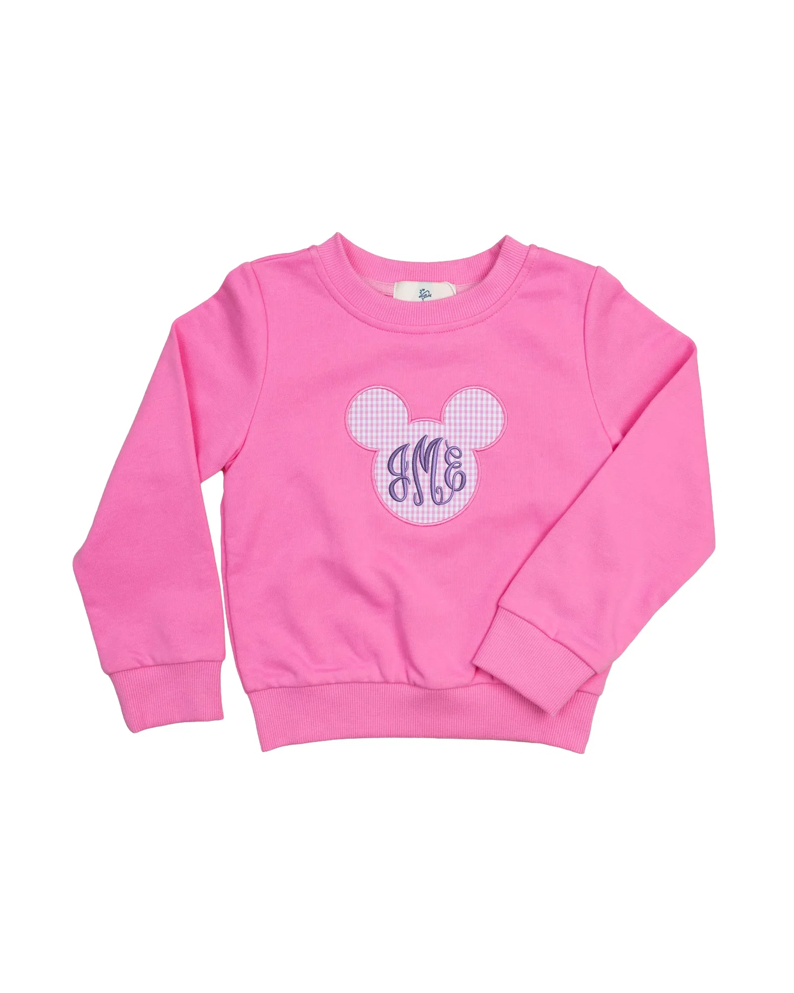 Image of Main Street Applique Mouse Sweatshirt in Pink- FINAL SALE