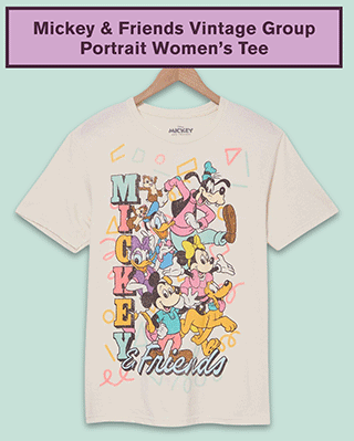 Mickey and Friends Vintage Group Portrait Women's Tee