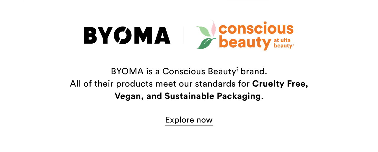 BYOMA is a Conscious Beauty Brand | All of their products meet our standards for Cruelty Free, Vegan, and Sustainable Packaging | Explore now