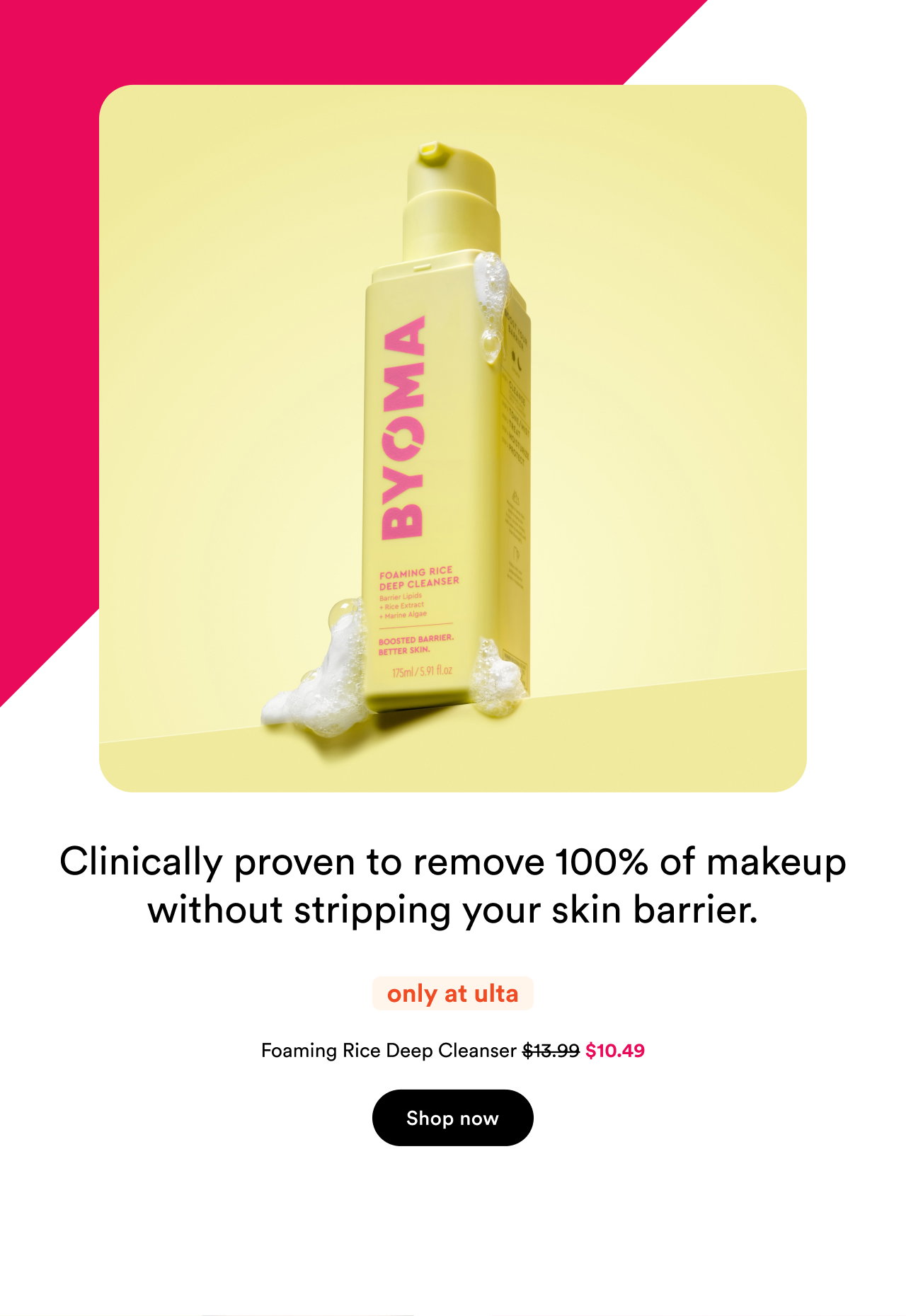 Clinically proven to remove 100% of makeup without stripping your skin barrier | Shop now