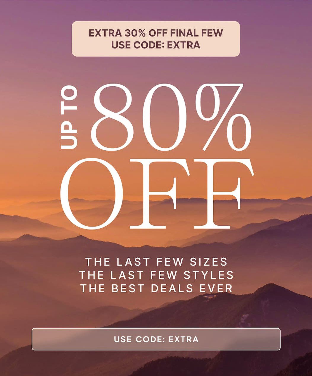 Shop Extra 30% OFF with code EXTRA