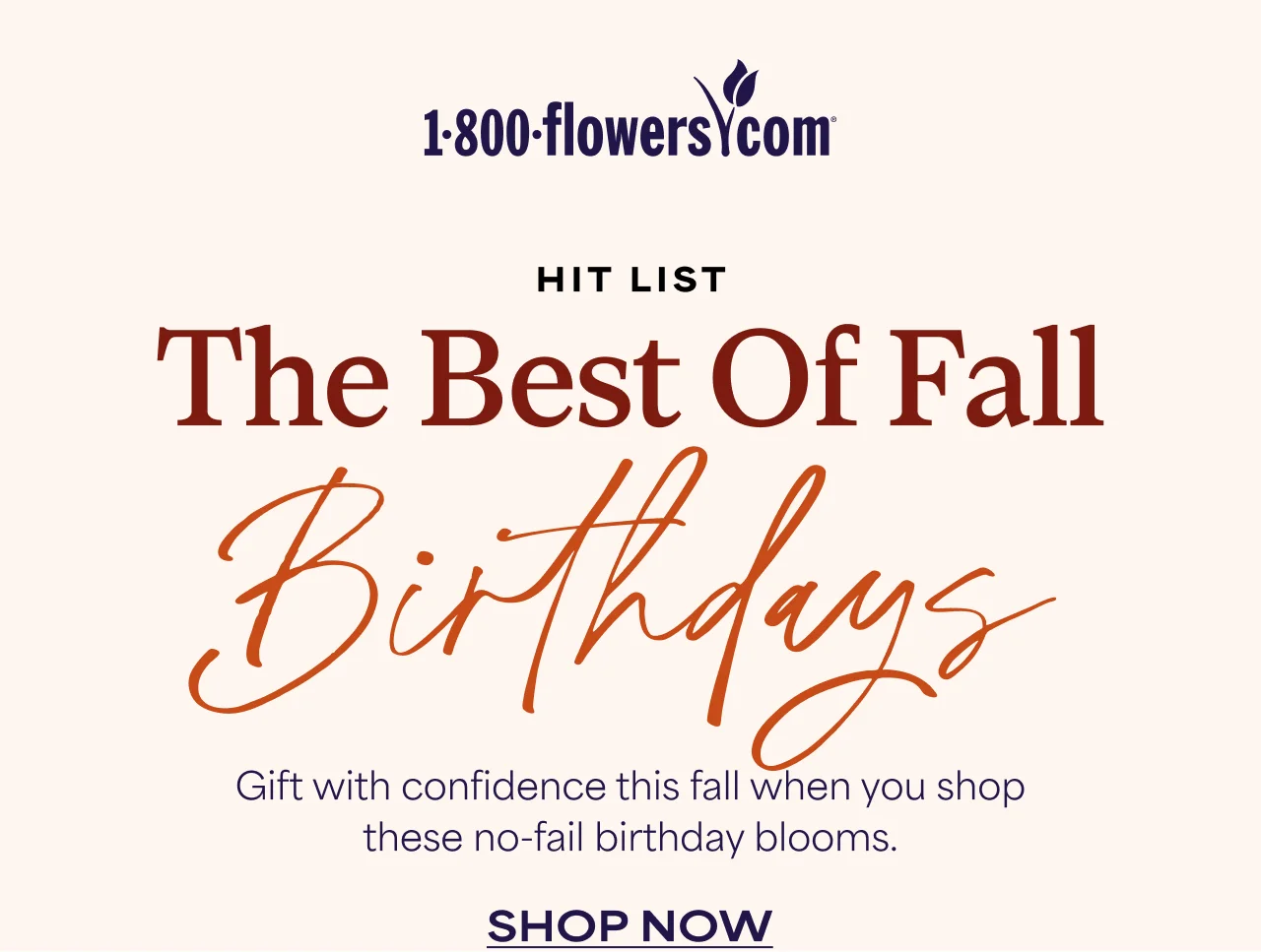 Hit List | The Best of Fall Birthdays | Gift with confidence this fall when you shop these no-fail birthday blooms.