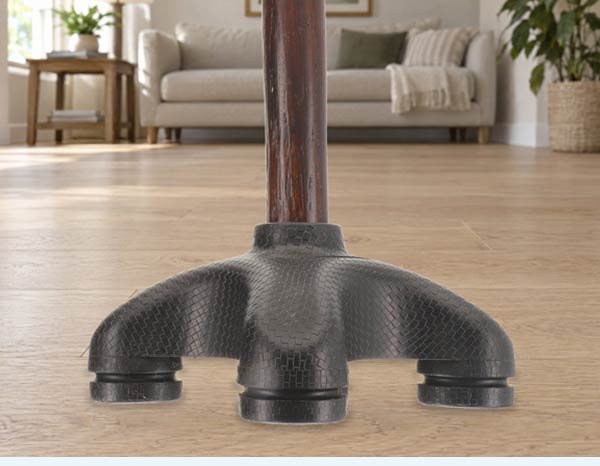cane with a self-standing base