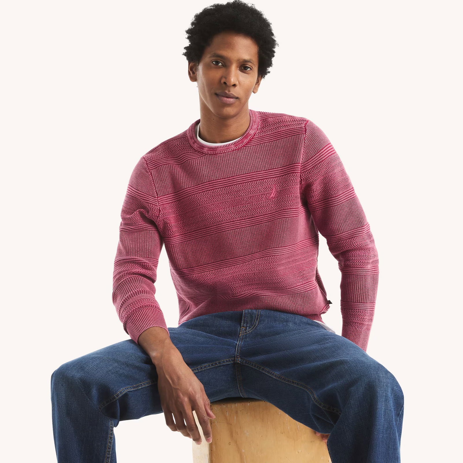 Image of Stonewashed Crewneck Sweater