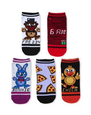 Freddy Bonnie and Chica Ankle Socks 5 Pair - Five Nights at Freddy's