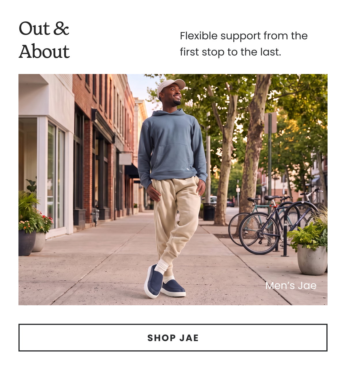 OUT AND ABOUT. SHOP JAE