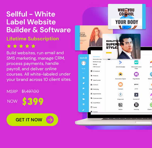 Sellful - White Label Website Builder & Software: ERP Agency Plan