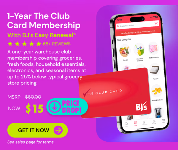 One-Year The Club Card Membership with BJ's Easy Renewal® (Terms Apply)