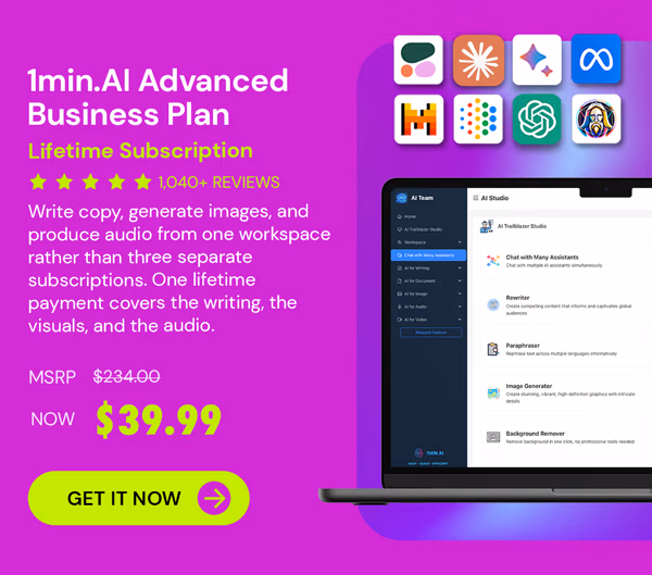 1minAI: Lifetime Subscription