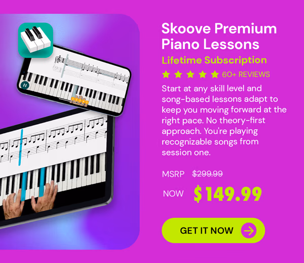 Skoove Premium Piano Lessons: Lifetime Subscription