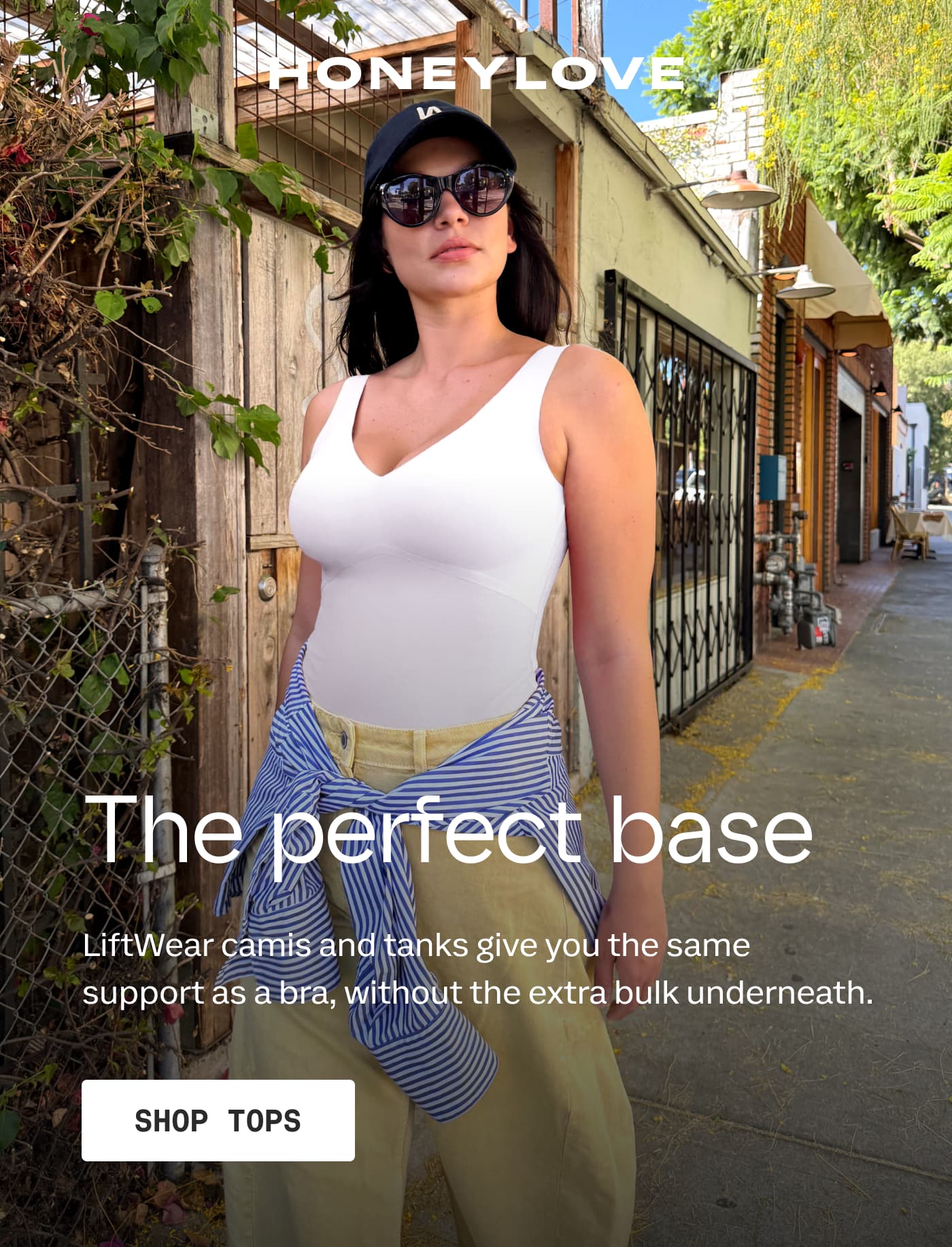 HONEYLOVE | The perfect base | LiftWear camis and tanks give you the same support as a bra, without the extra bulk underneath. | SHOP TOPS
