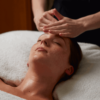 Woman enjoying a spa treatment