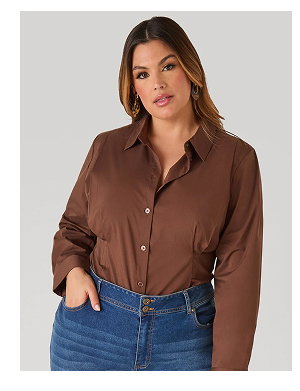 Pleated Poplin Shirt