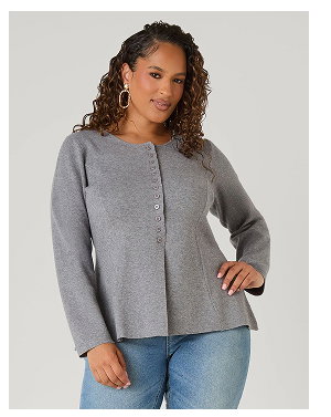 Knitted Peplum Cardigan