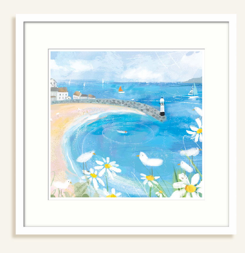 ST IVES IN SUMMER FRAMED PRINT