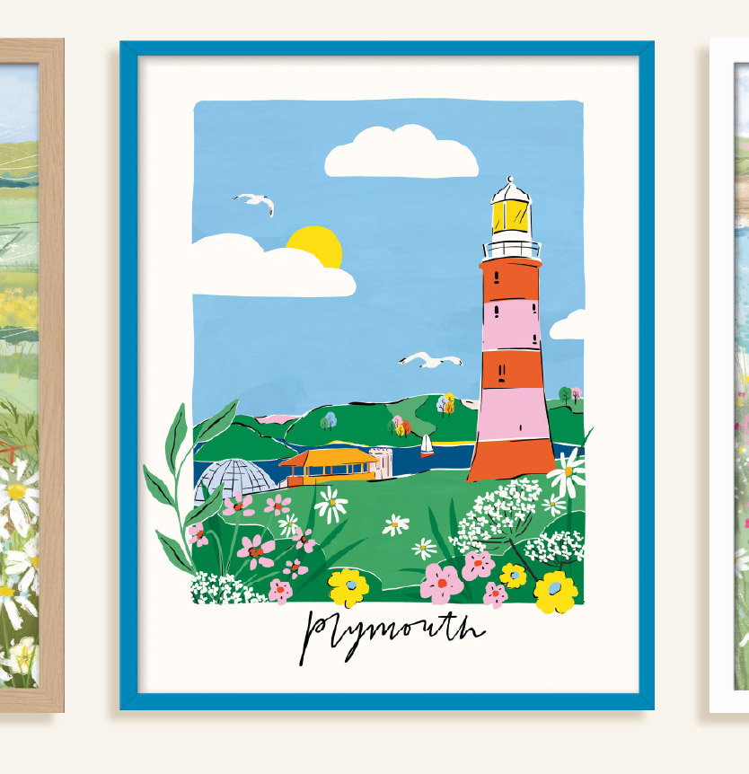PLYMOUTH BRIGHTS FRAMED PRINT