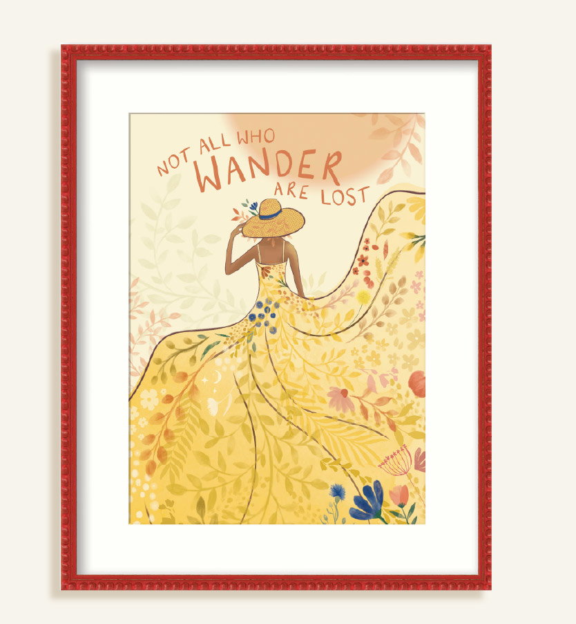 ALL WHO WANDER FRAMED PRINT