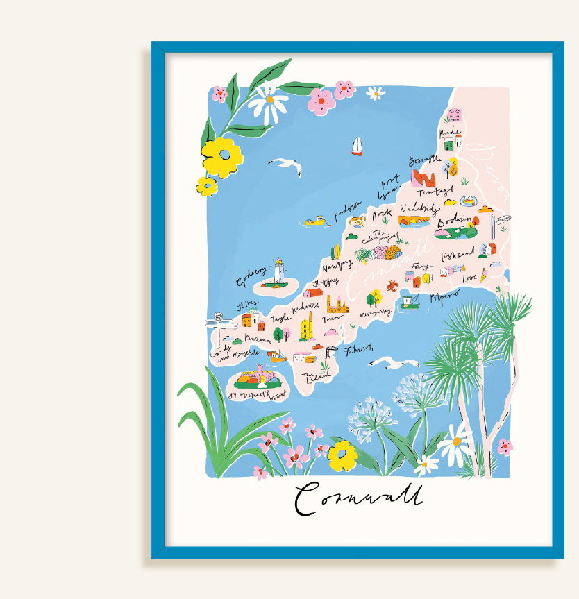 CORNWALL BRIGHTS FRAMED PRINT